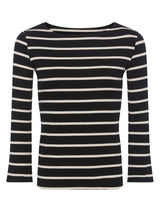 Lucille Striped Boatneck Top
