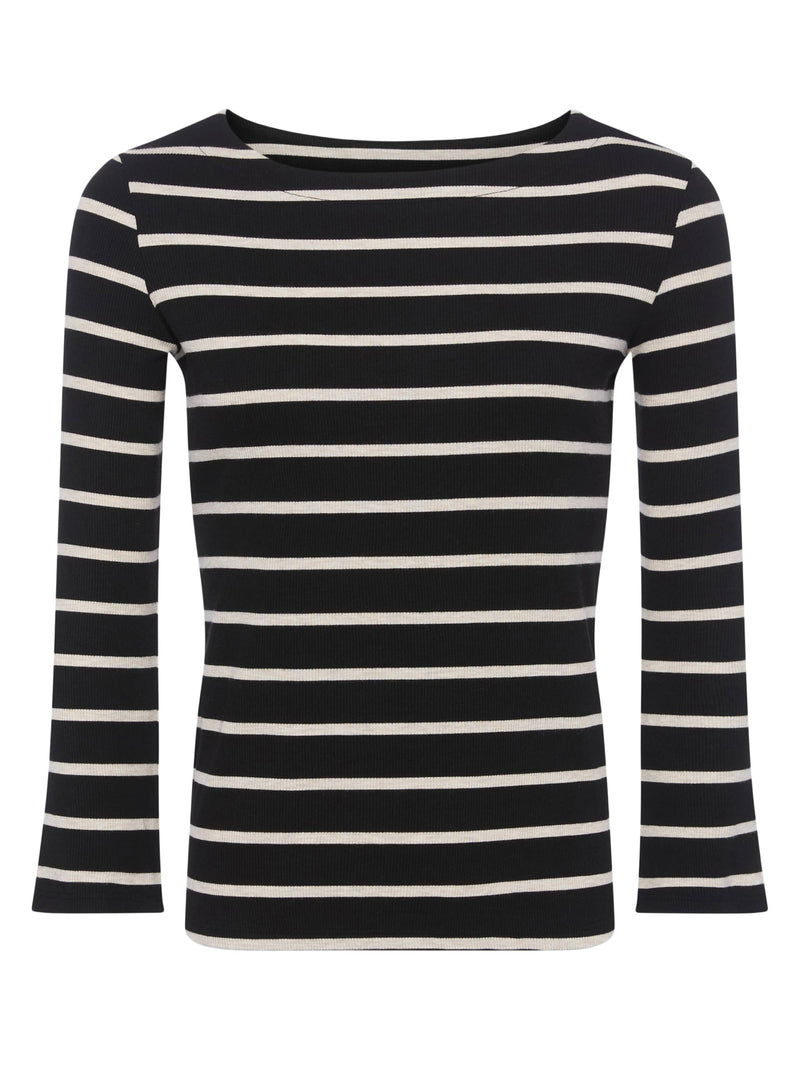 Lucille Striped Boatneck Top