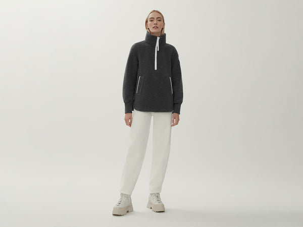SEVERN FLEECE 1/2 ZIP SWEATER HUMANATURE - QUARRY GREY