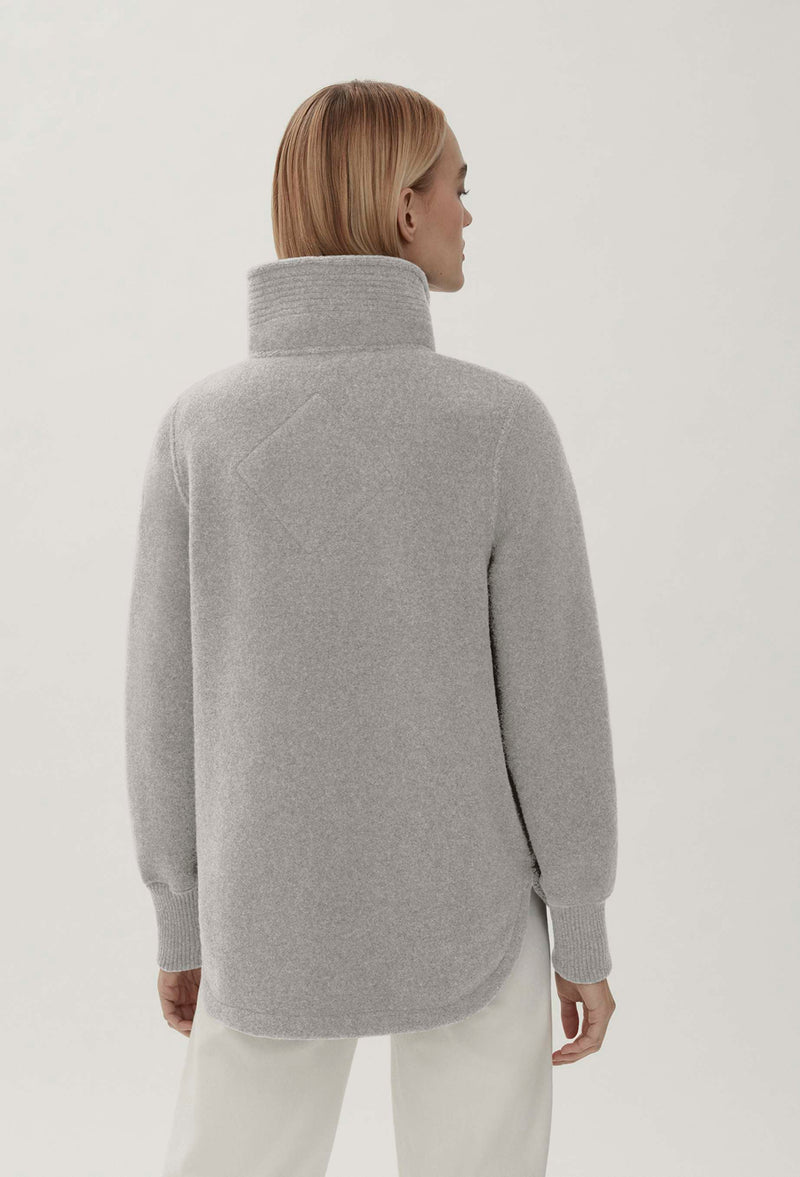 SEVERN FLEECE 1/2 ZIP SWEATER HUMANATURE - GREIGE