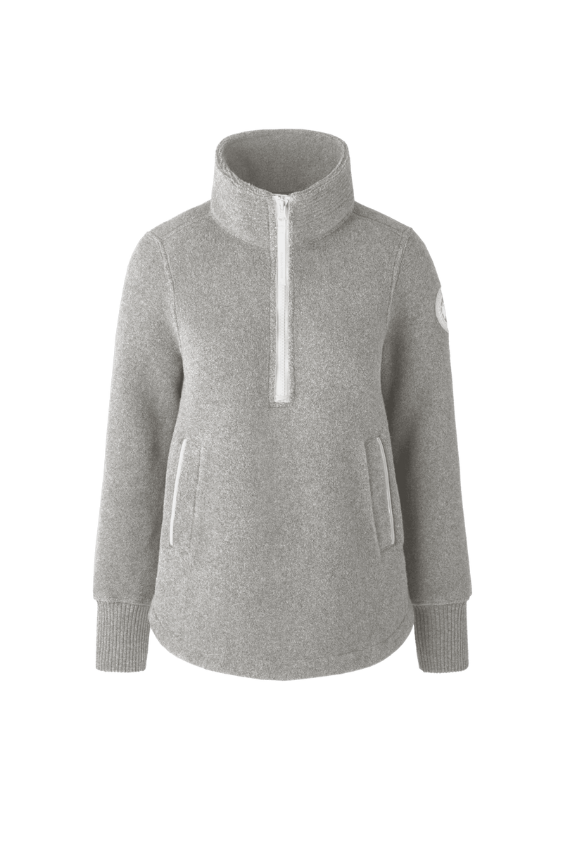 SEVERN FLEECE 1/2 ZIP SWEATER HUMANATURE - GREIGE