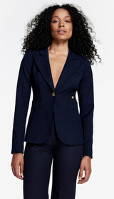 Full Back Duchess Blazer - Deep Navy
