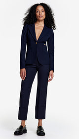 Full Back Duchess Blazer - Deep Navy