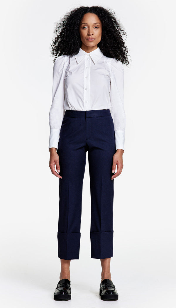 Cuffed Flood Pant - Deep Navy