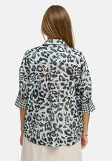 Blue Leopard Blouse