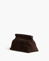 Clay Clutch - Suede Chocolate