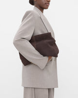 Clay Clutch - Suede Chocolate