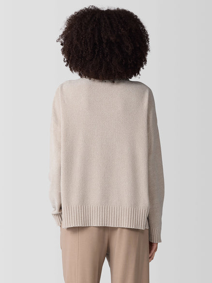 Organic Cotton Chenille Jewel Neck Top
