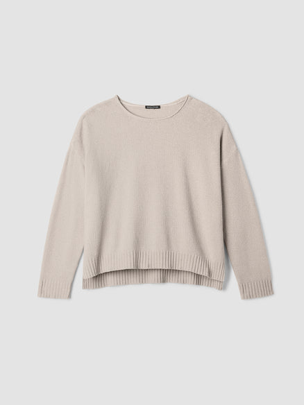 Organic Cotton Chenille Jewel Neck Top