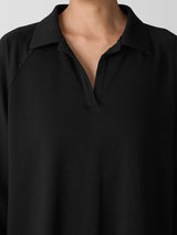 Cozy Brushed Terry Hug Henley Long Top