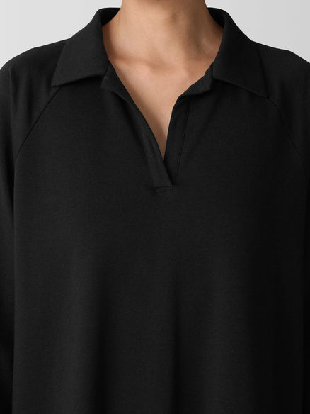 Cozy Brushed Terry Hug Henley Long Top
