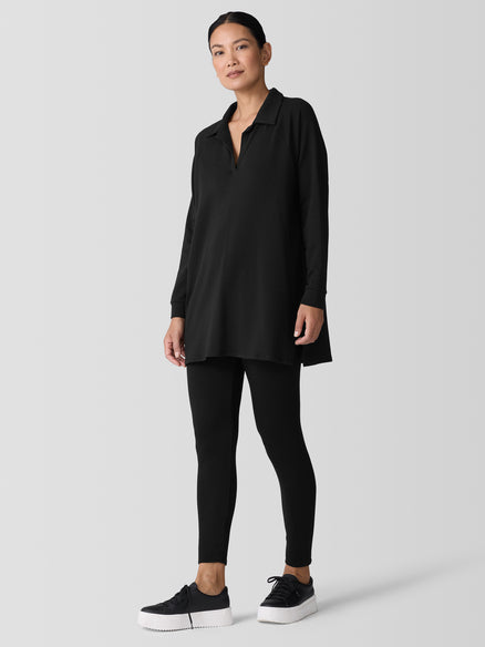 Cozy Brushed Terry Hug Henley Long Top