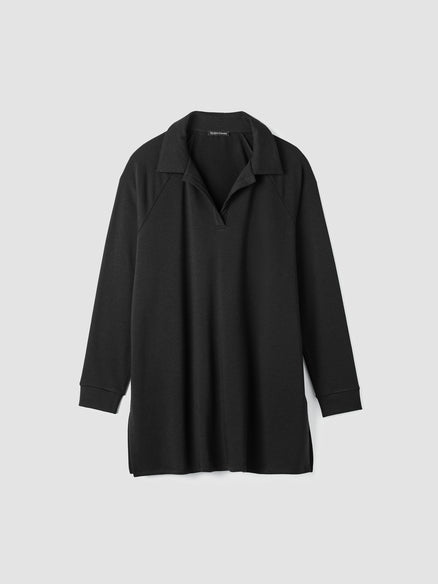Cozy Brushed Terry Hug Henley Long Top