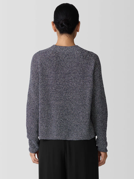 Recycled Cotton Twist Mock Neck Top