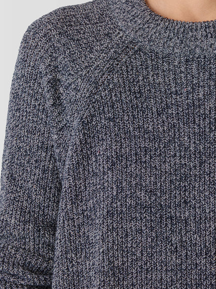 Recycled Cotton Twist Mock Neck Top
