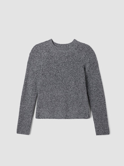 Recycled Cotton Twist Mock Neck Top
