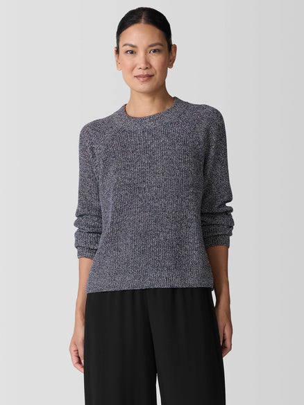 Recycled Cotton Twist Mock Neck Top