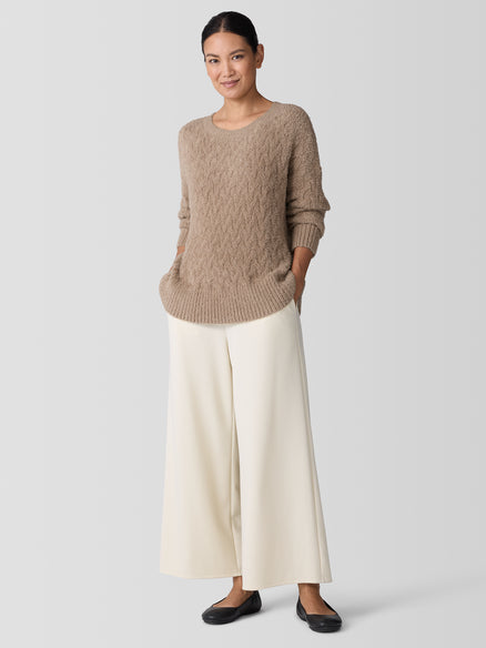 Fringed Organic Cotton Crew Neck Top