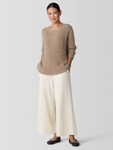 Fringed Organic Cotton Crew Neck Top