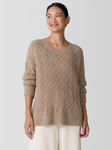 Fringed Organic Cotton Crew Neck Top