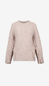 Crewneck Fringe Sweater