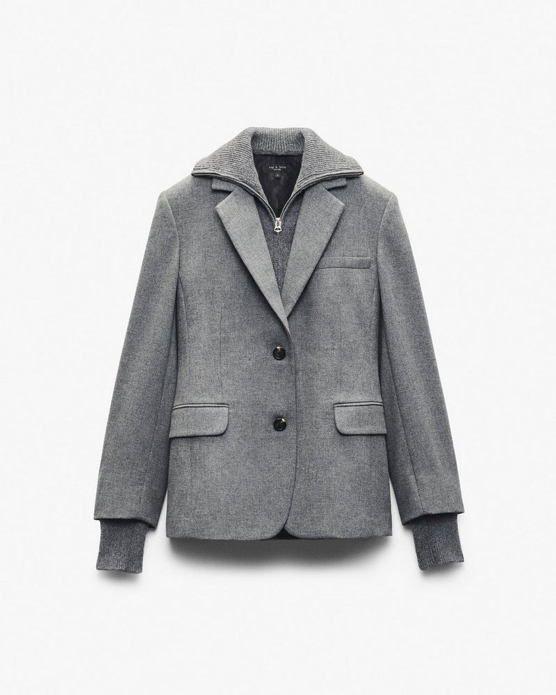 Frank Mixed-Media Blazer