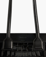 Greta Shoulder bag - Croco Black