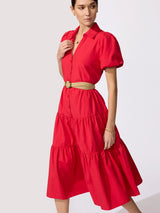 The Havana Dress - Carmine Red