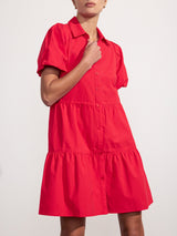 The Havana Mini Dress - Carmine Red