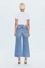 Lana Crop High Rise Ultra Wide Jean - Bistro