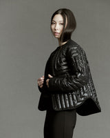 L Chev Bomber Reversible - Black & Black Matte