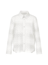 Shirt in perforated lace