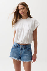 Millie Bubble Tee - White
