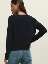 Apres Beach Sienna Sweater - Navy