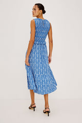 Rialto Dress - Blue Ikat