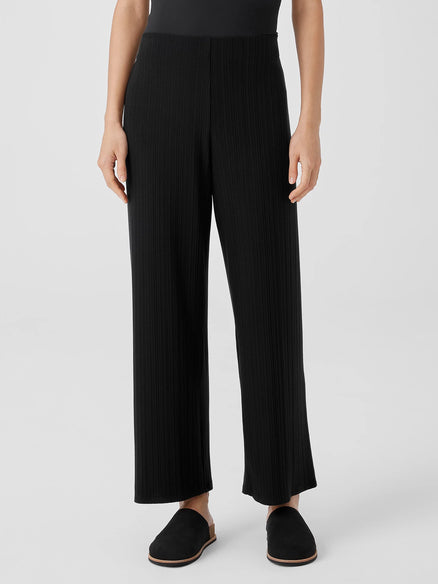 Black Pleated Button Cuffed Pants - Firefly