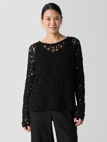 Peruvian Organic Cotton Cord Crew Neck Top
