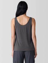 Stretch Silk Jersey Scoop Neck Tank