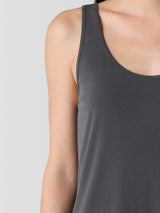 Stretch Silk Jersey Scoop Neck Tank