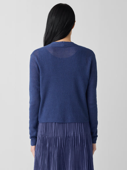 Organic Linen Cotton Cropped Cardigan