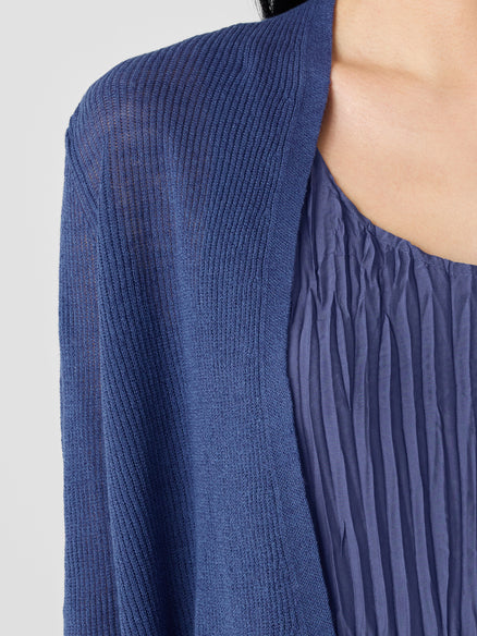 Organic Linen Cotton Cropped Cardigan