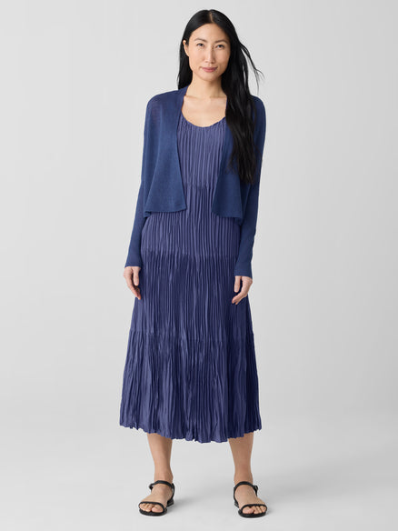 Organic Linen Cotton Cropped Cardigan