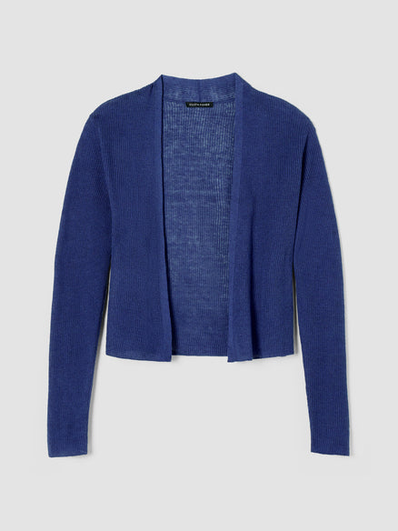 Organic Linen Cotton Cropped Cardigan