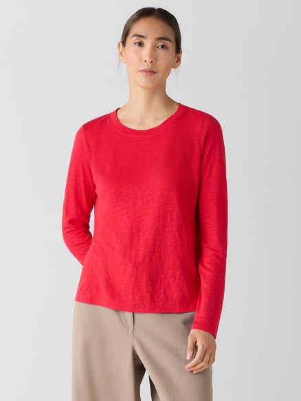 Organic Linen Jersey Long-Sleeve Tee