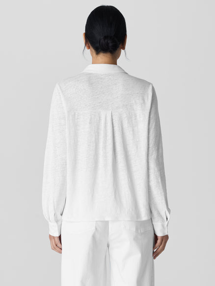Organic Linen Jersey Classic Collar Shirt