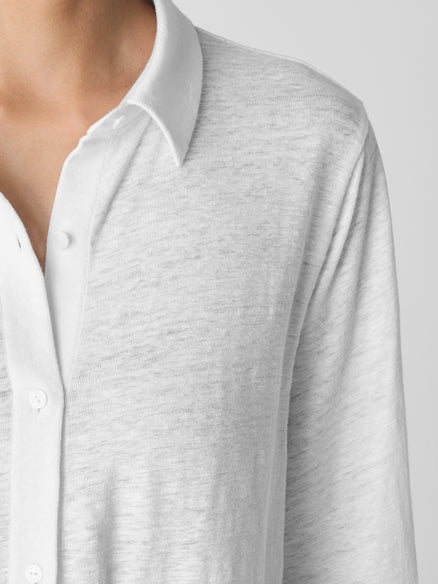 Organic Linen Jersey Classic Collar Shirt
