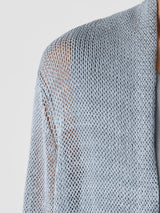 Organic Linen Cotton Cord Long Cardigan - Greystone