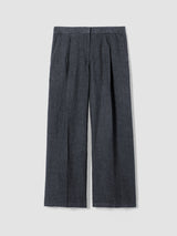 Washed Organic Linen Délavé Trouser Pant