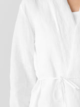 Organic Handkerchief Linen High Collar Jacket