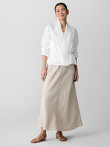 Organic Handkerchief Linen High Collar Jacket